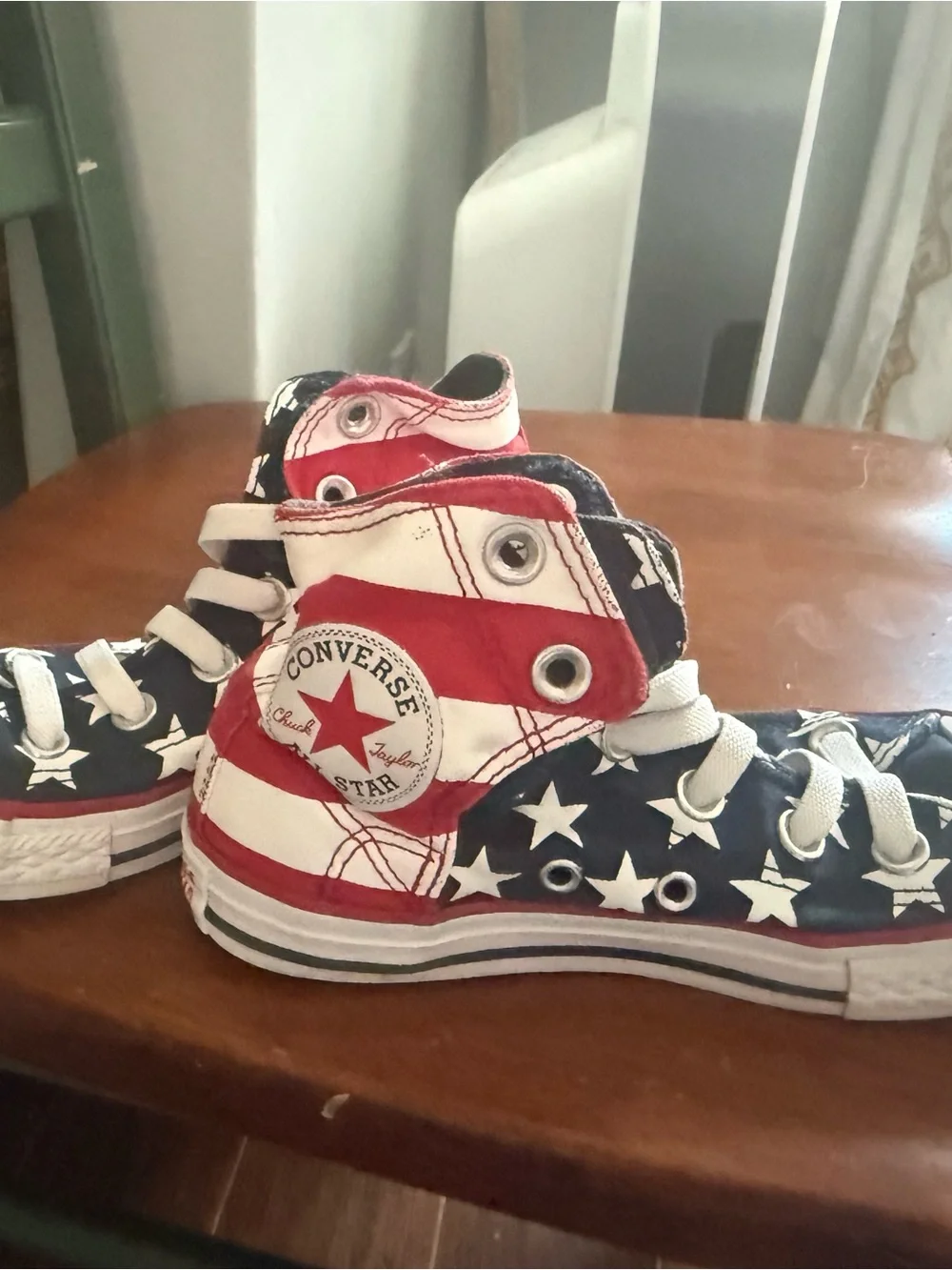 Converse Kids Red White Blue Star High-Top Sneakers